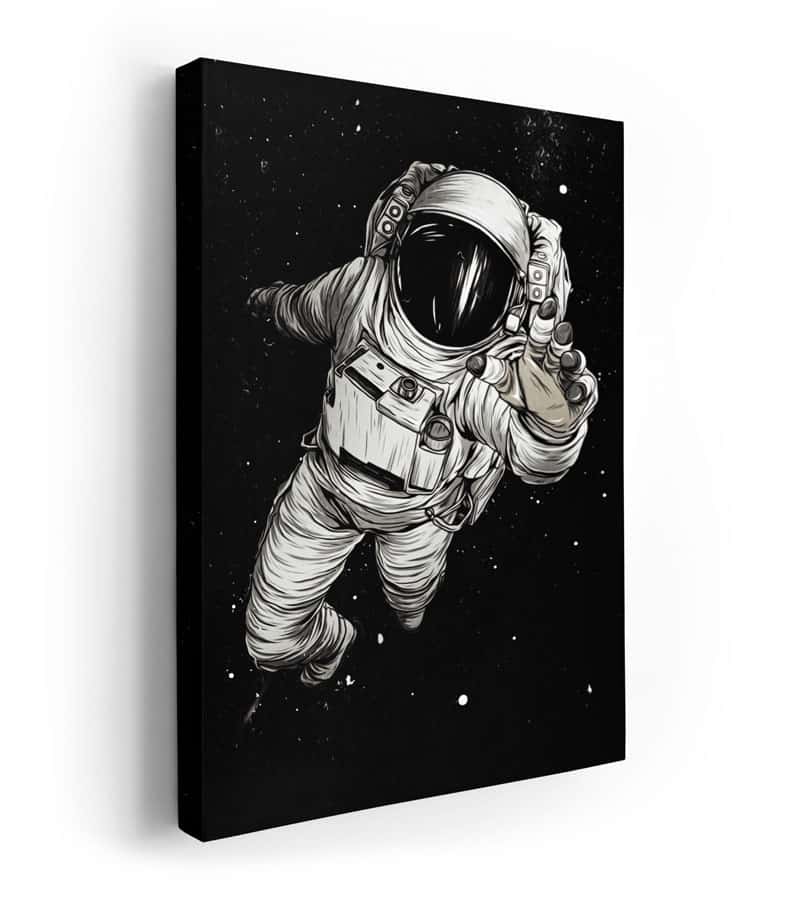 uzay boşluğunda astronot kanvas tablo, istanbul kanvas tablo üretimi, uzay tabloları