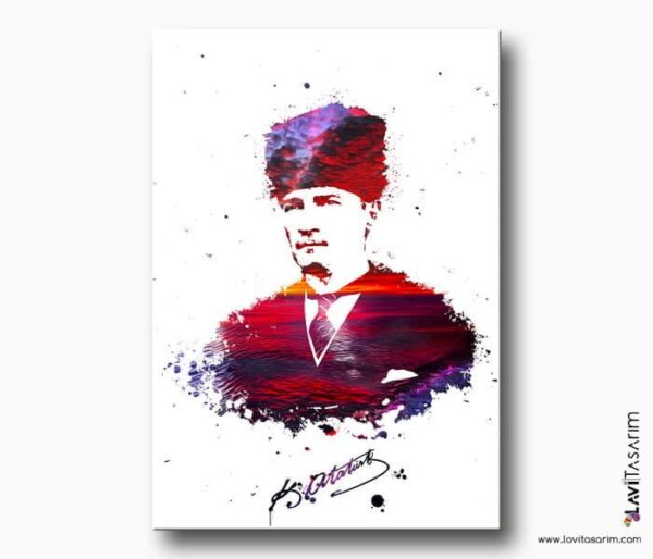 atatürk imzası kanvas tablo