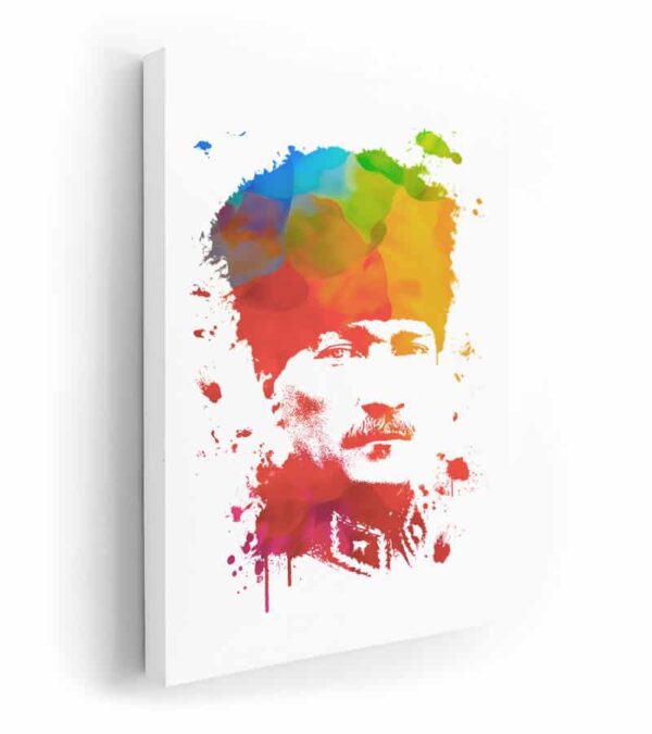 atatürk portresi kanvas tablo, lavi tasarım tarafından renklendirilmiş atatürk görseli çalışmasıdır. Özel tasarım tablolar