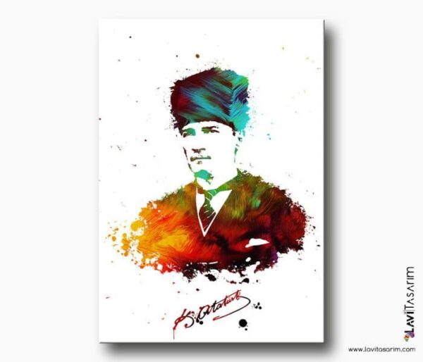 atatürk posteri kanvas tablo