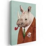 gergedan kanvas tablo, gergedan sanat tablo, rhino art canvas print, en farklı tablolar, lavi tasarım istanbul