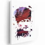 mustafa kemal atatürk kanvas tablo bordo gökyüzü şekilli özel tasarım atatürk tablosu, atatürk tabloları lavi tasarım da