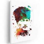 renkli atatürk portresi, turkuaz turuncu bordo tonlarda lavi tasarım tarafından tasarlanan muhteşem atatürk tablosu