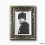 kalpaklı atatürk portresi , rölyef , lavi tasarım