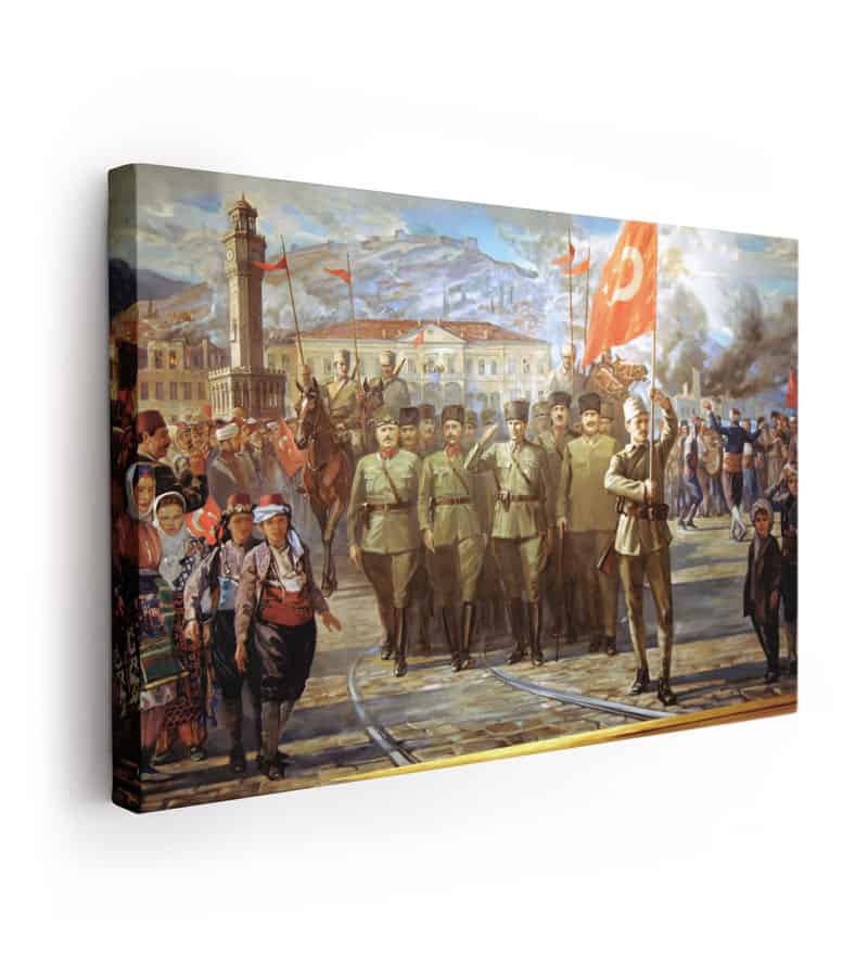 İzmir’in Kurtuluşu Kanvas Tablo , izmir kanvas tablo , izmir savaş tablo , lavi tasarım
