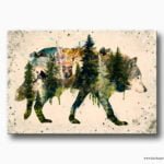 kurt kanvas tablo, lavi tasarım , wolf canvas