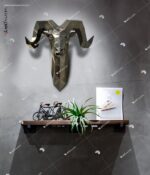 3 boyutlu metal duvar dekoru koç kafası , 3d metal sanat , üç boyutlu dekorasyon ürünleri , lavi tasarım , lavitasarim home decoration izmir