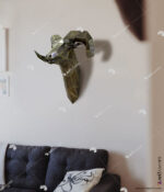 3 boyutlu metal duvar dekoru koç kafası , 3d metal sanat , üç boyutlu dekorasyon ürünleri , lavi tasarım , lavitasarim home decoration izmir