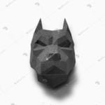 üç boyutlu sanat metal pitbul kafası , 3d art pitbull head metal , lavi tasarım , lavi tasarim
