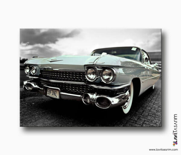 klasik cadillac kanvas tablo, classic cadillac canvas, duvar dekorasyon ürünleri bursa, lavi tasarım