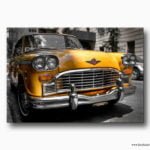klasik taksi kanvas tablo , classic taxi canvas print , lavi tasarim , wall decoration , duvar dekorasyonu