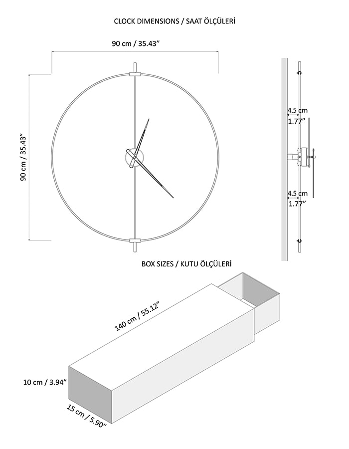 Duvar Saat Modelleri ölçüleri Estilo 90 dekoratif saat ile zamanda boyut değiştirin! En güzel duvar saati çeşitleri ve fiyatları Lavi Tasarım’da!