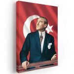 atatürk tablosu türk bayraklı kanvas tablo , atatürk resimleri, atatürk fotoğrafları, kaliteli atatürk tablosu, lavi tasarım, lavi tasarim