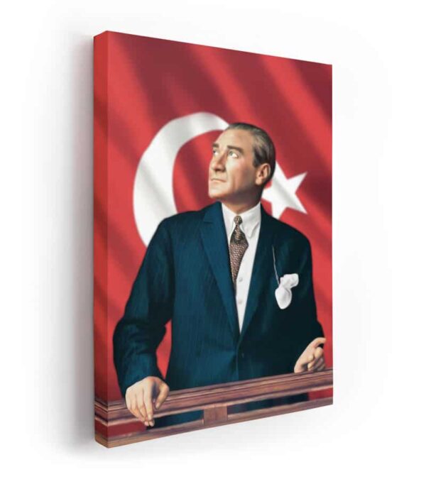atatürk tablosu türk bayraklı kanvas tablo , atatürk resimleri, atatürk fotoğrafları, kaliteli atatürk tablosu, lavi tasarım, lavi tasarim