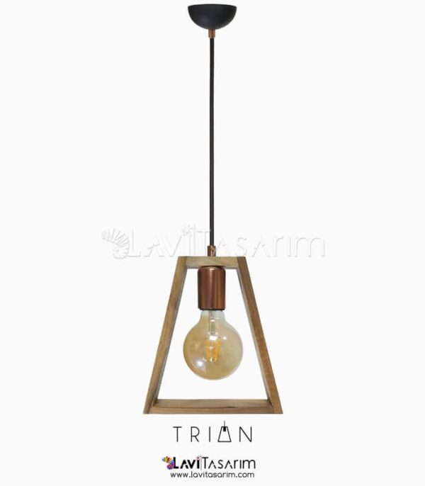 ahşap avize sarkıt tekli trian lavi tasarım, rustik ahşap avize modelleri, ahşap avize tasarım modelleri, en iyi avize modelleri, lavitasarim.com , lavi tasarim