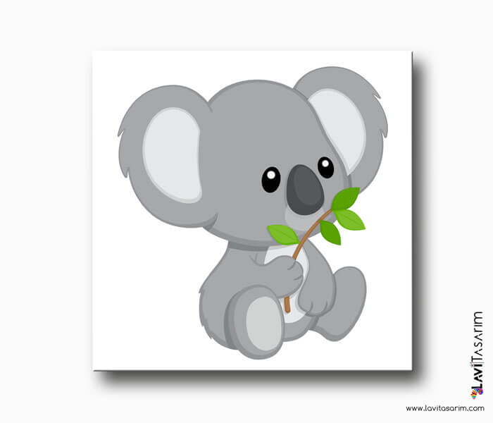 Bebek Odası Kanvas Tablo Koala