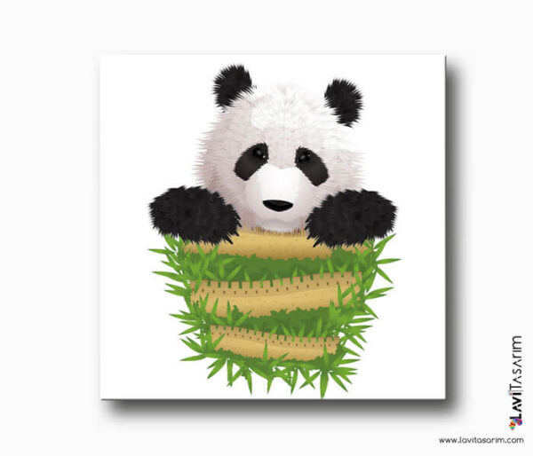 bebek odası tablo panda, çocuk odası tabloları, genç odası tabloları