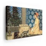 kuran okuyan kız, osman hamdi bey, kur'an okuyan kız tablosu, kuran okuyan kız kanvas tablo, lavi tasarım