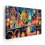 Amsterdam Köprüsü Kanvas Tablo, marmaris kanvas tablo baskı