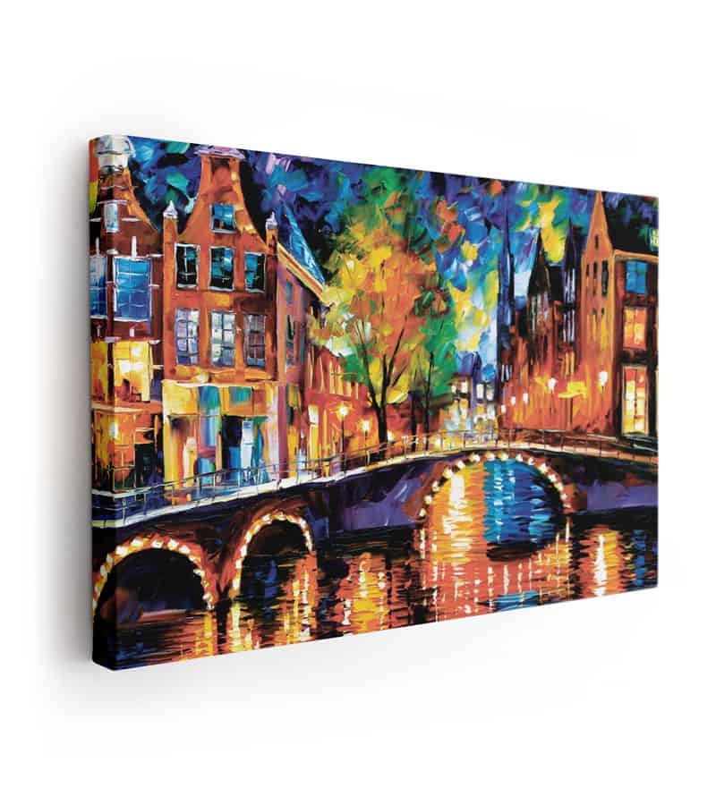 Amsterdam Köprüsü Kanvas Tablo Lavi Tasarım Amsterdam Köprüsü Kanvas Tablo, marmaris kanvas tablo baskı