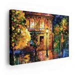 Beklentiler Gecesi Leonid Afremov Kanvas Tablo, polatlı kanvas tablo,