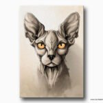 Sphynx Sfenks Kedisi Kanvas Tablo