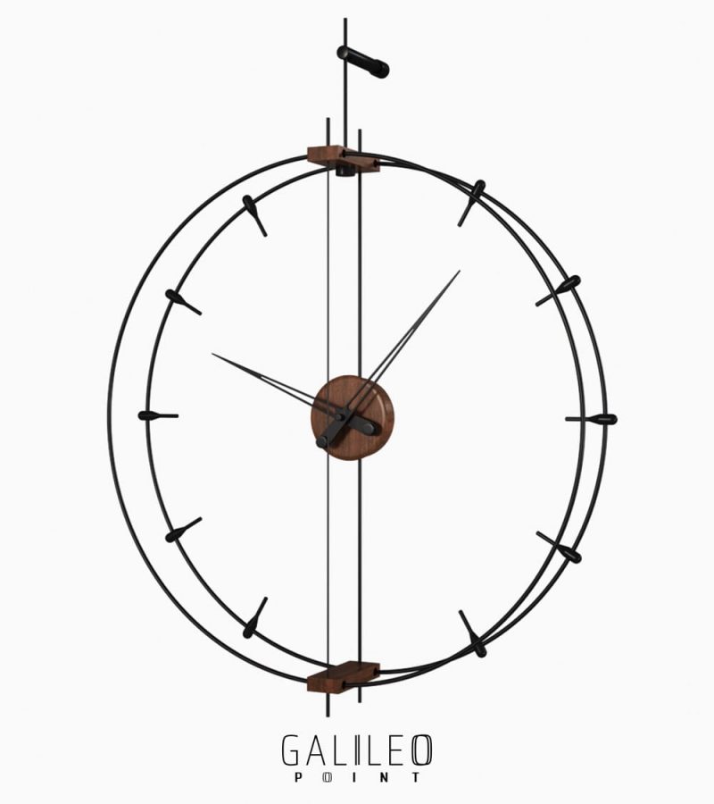 Duvar Saati Çeşitleri Galileo Point 60 , ceviz ahşap duvar saati , istanbul duvar saatleri, lavi tasarım