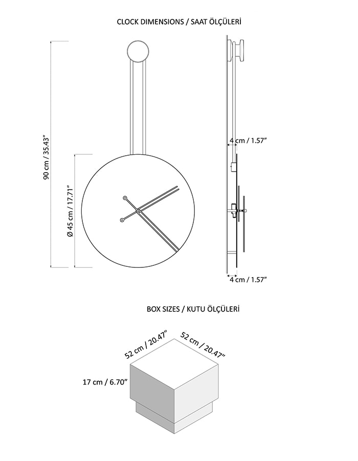 Duvarda Asılı Quartz duvar saati Ovvo 45 ölçüsü ile zamana estetik kazandırın! Dekoratif duvar saati modelleri indirimli ve taksitle Lavi Tasarım 'da!