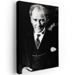 Mustafa Kemal Atatürk Portre Kanvas Tablo, Atatürk'ün fotoğrafları yüksek çözünürlük, ücretsiz kargo ve taksitle Lavi Tasarım 'da!