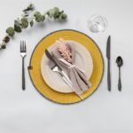 sarı renk amerikan servis supla stripe serisi Sunny Home kalitesiyle özenle üretilmekte ve Lavi Tasarım güvencesiyle sunulmaktadır.
