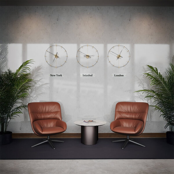 Ofis dünya saati Dritto Stilo Point 3 world wall clock modeli ile dünya duvar saatinizi indirimli ve taksitle Lavi Tasarım 'dan satın alın!