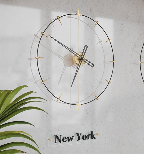 World clock duvar saati Dritto Stilo Point 3 modeli ile dünya duvar saatinizi indirimli ve taksitle Lavi Tasarım 'dan satın alın!